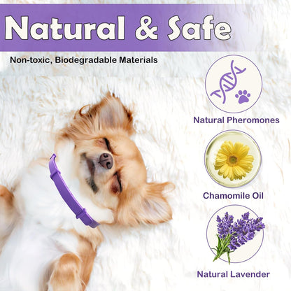 Calming Collars for Dogs - 4 Packs，Pheromone Calming Dog，Dog Calming Collar Relief for Anxiety, Stress & Separation, Adjustable 25 Inch Size, Anxiety Collar for Dogs, Lasts 60 Days
