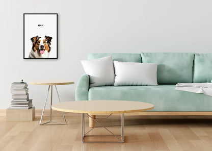 Custom Pet Canvas Portrait – Admiral Style + Free Mug