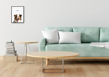 Custom Pet Canvas Portrait – Admiral Style + Free Mug